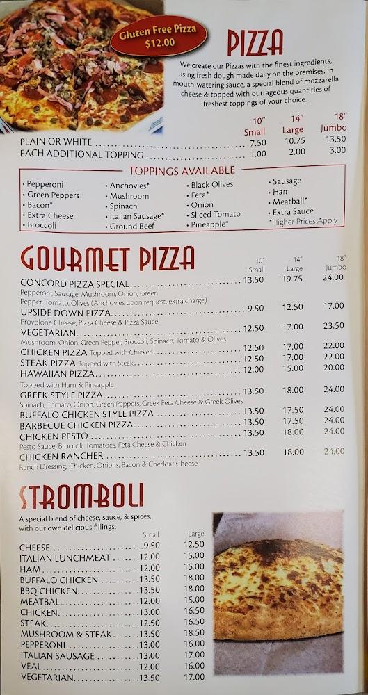 Concord Pizza Menu image 3